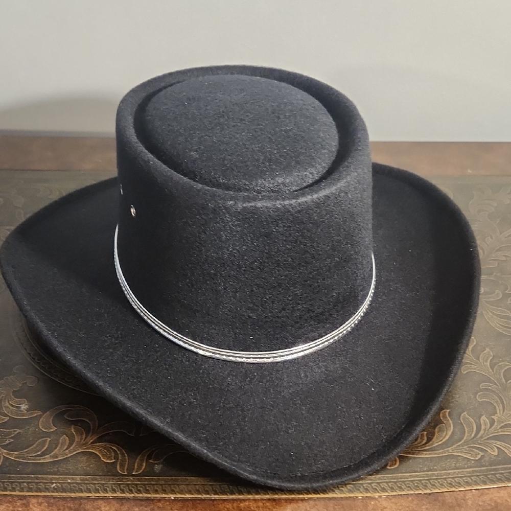 Pigalle Black Cowboy Hat with Silver Band - Picture 9 of 9
